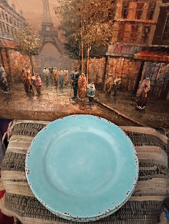 Tommy Bahama Other - Tommy Bahama -5 Handcrafted Turquoise Ceramic Decorative Plate - Home Art Accent
